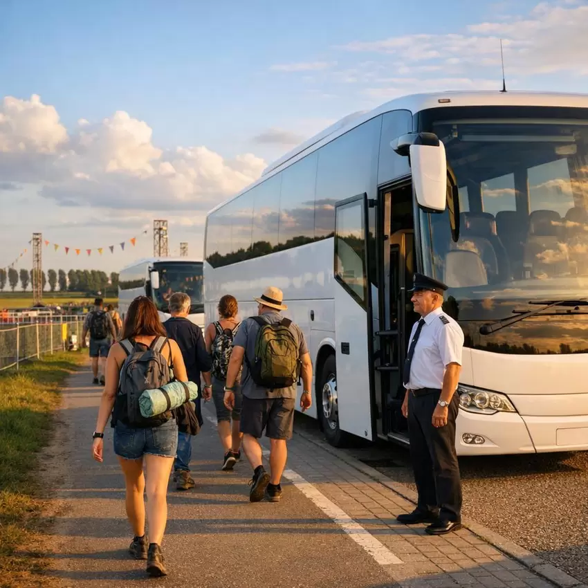 Groepsvervoer festivals Noord-Holland