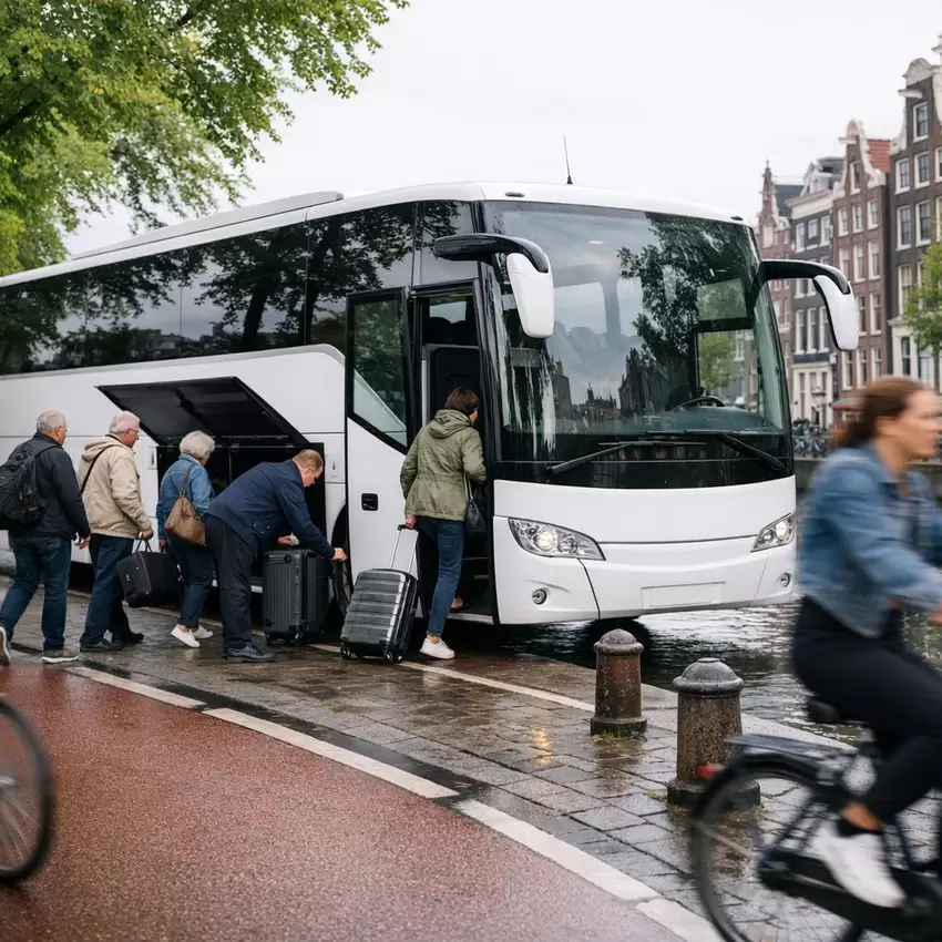 Opstaplocaties touringcar Amsterdam