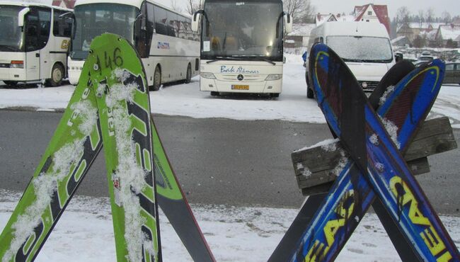 Pendelvervoer in de sneeuw